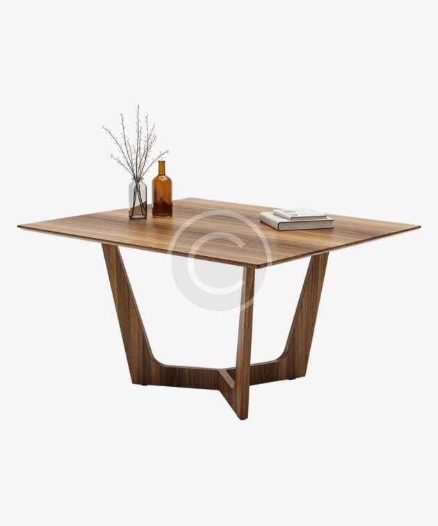 Minimalist walnut dining table